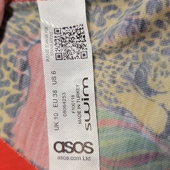 ASOS Swim Jersey Beach Tropical Tiger Print Two-Piece - Picture 9 of 13